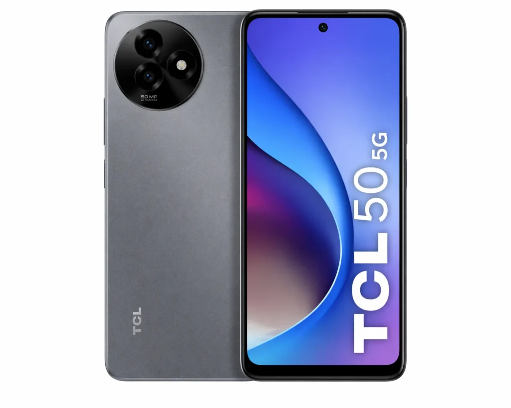 TCL 50 5G smartphone product display