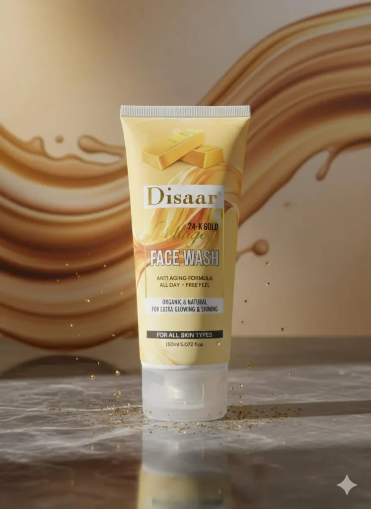 Disaar 24K Gold Collagen Face Wash 150ml All Skin Types Anti Aging Glowing – Markaz