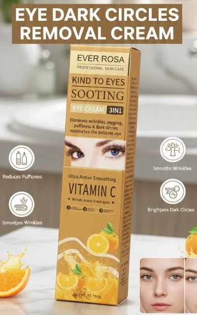 Ever Rosa 3-in-1 Vitamin C Eye Cream for Dark Circles & Puffiness ? | Premium Quality, Great Price